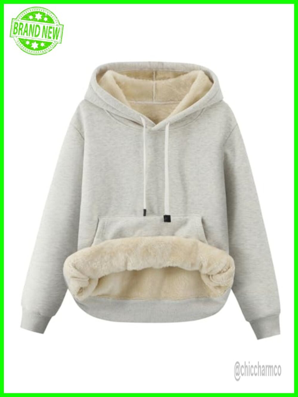 Sherpa Lined Pullover Hoodie Warm Winter Fleece Hooded Sweatshirt